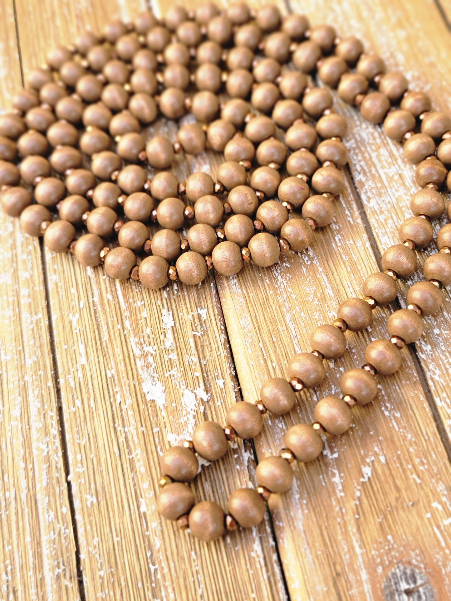 Medium Wood Beaded Necklace