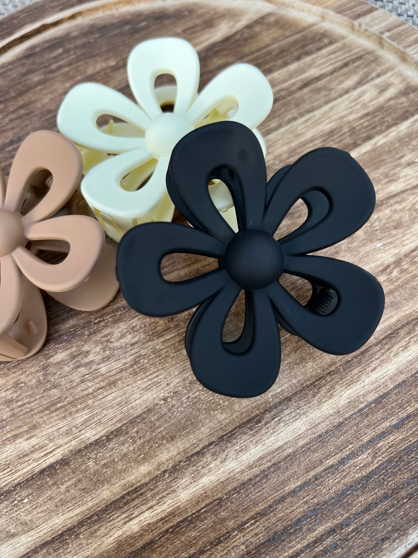 Open Flower Hair-clips