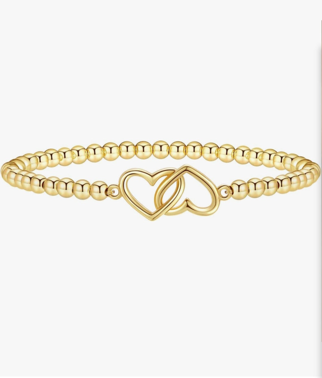 Double Heart- 18k gold-plated