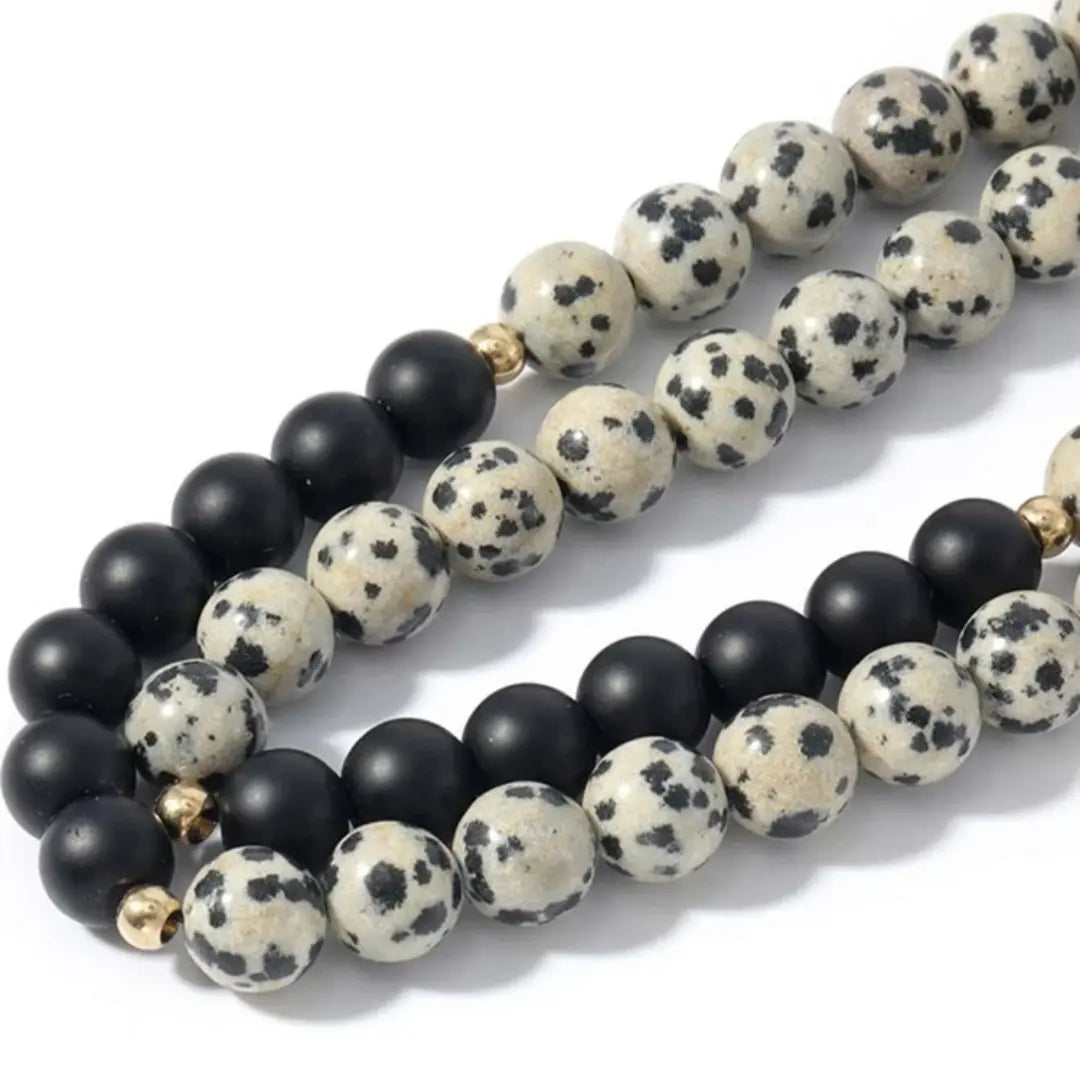 Dalmatian Jasper Long Necklace