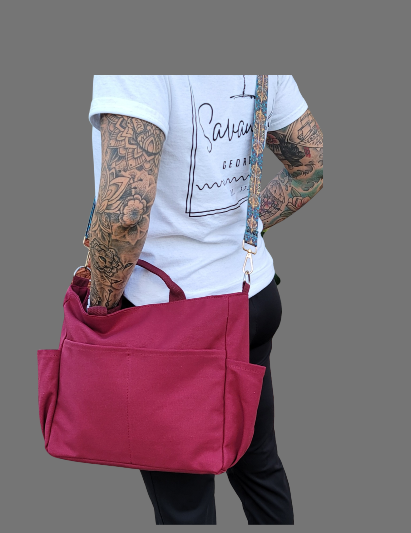 Red Take Me Away Tote
