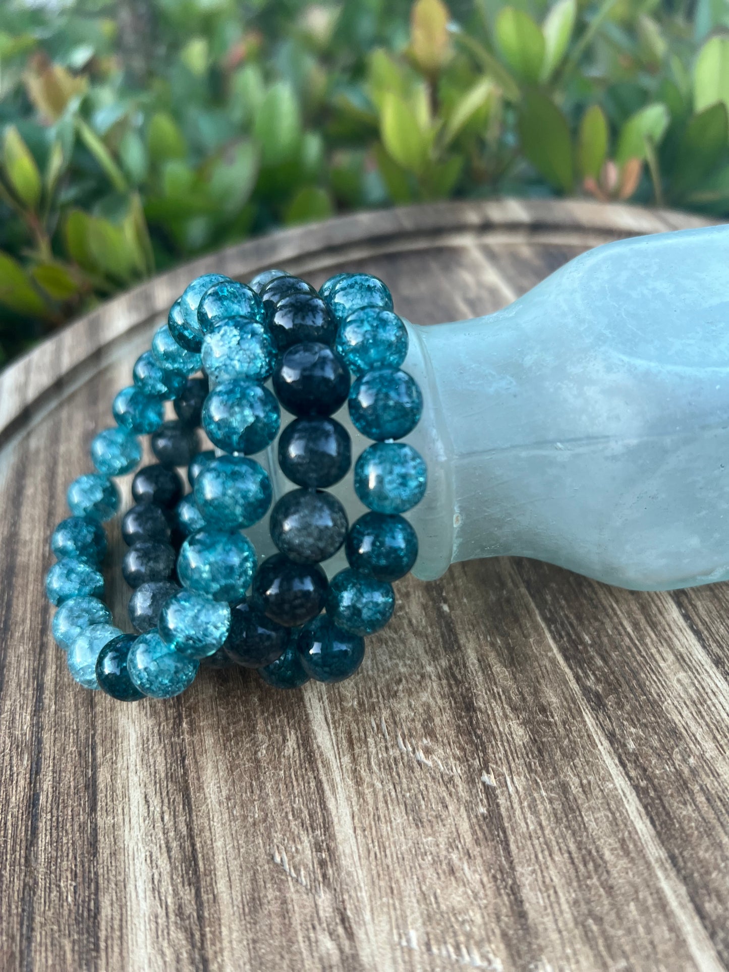 Teal Crackle Agate