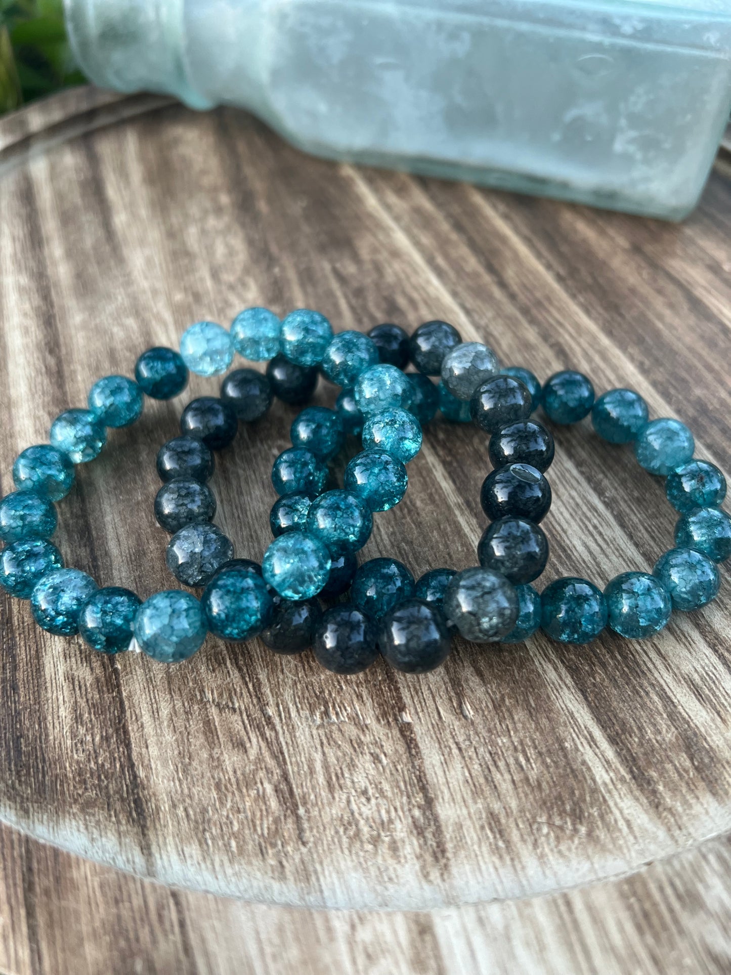 Teal Crackle Agate