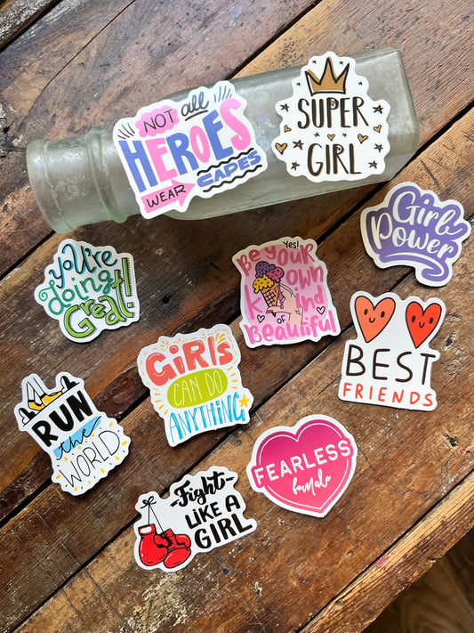 Girl power stickers