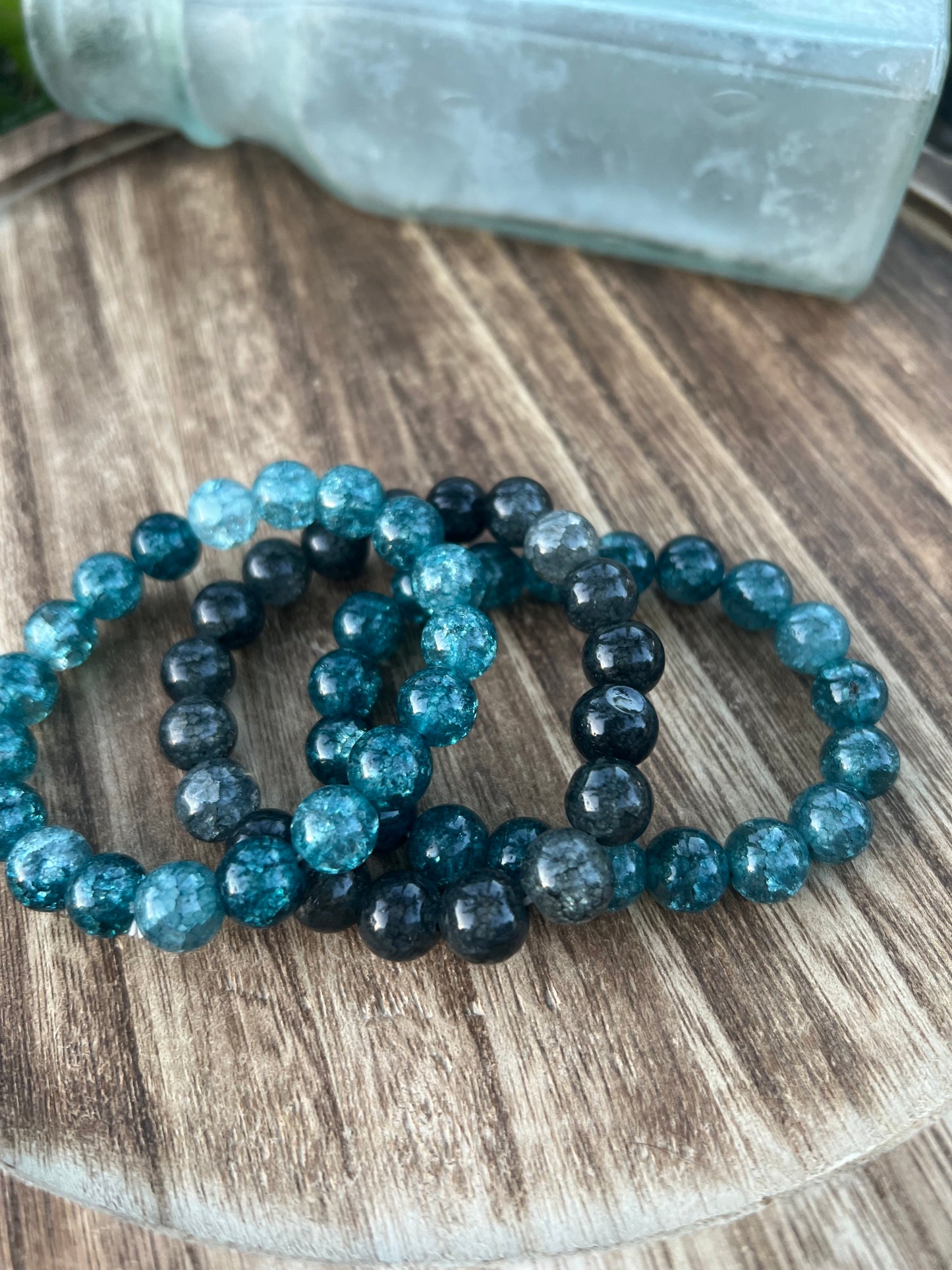 Teal Crackle Agate