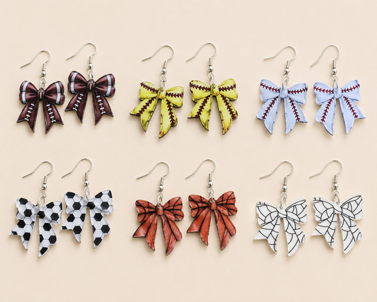 Game Day Bow Earrings