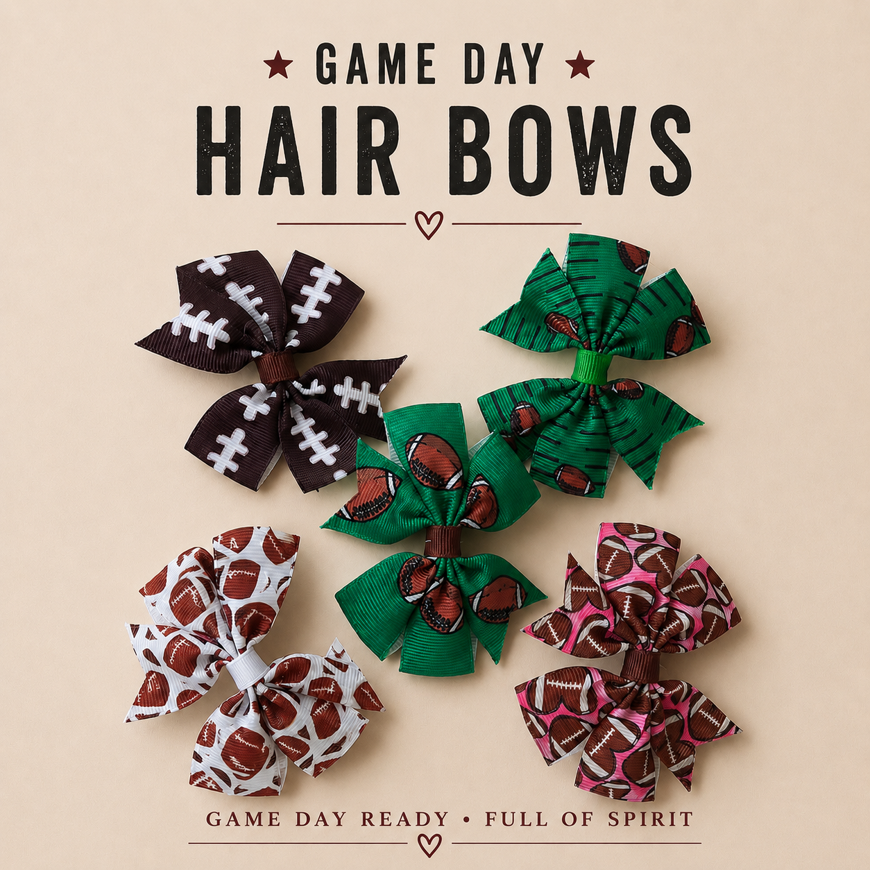 Game day Hair Bows