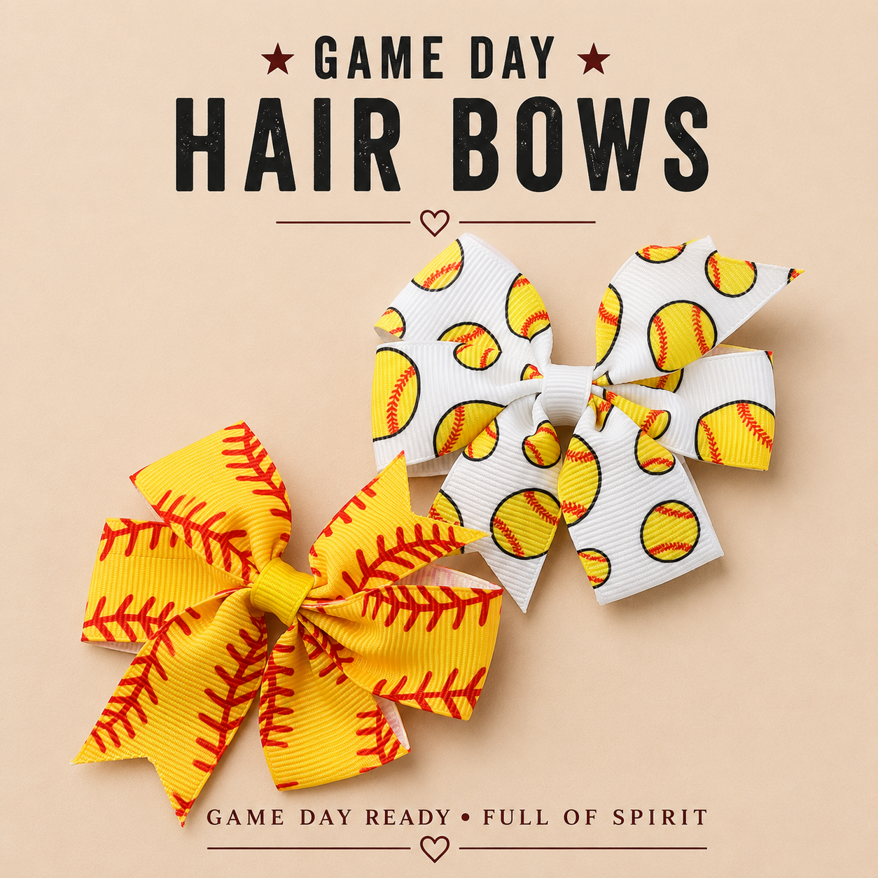 Game day Hair Bows