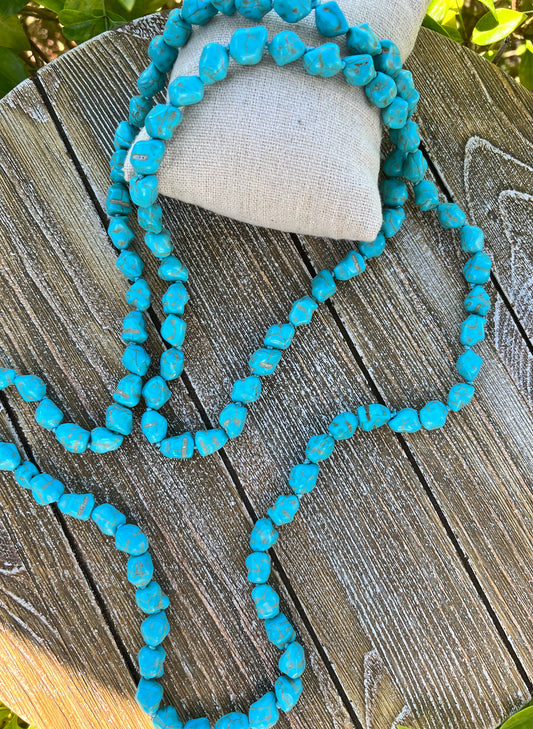 Turquoise Long layered necklace